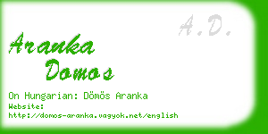 aranka domos business card